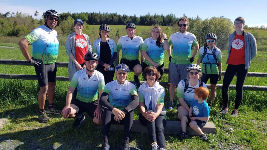 Cyclists from the provincial government cycled the Salt Marsh Trail in support of United Way