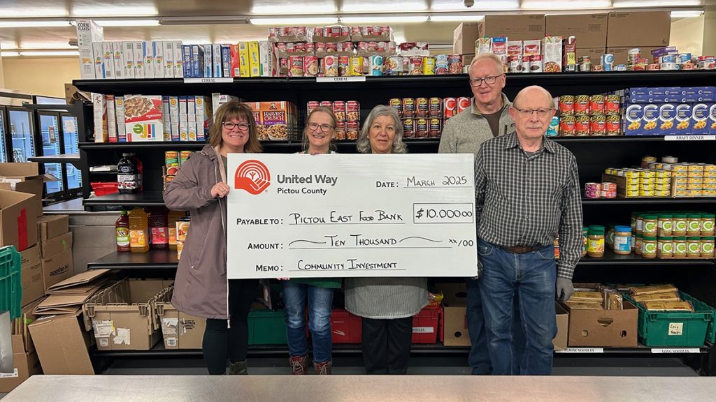 Celebrating community impact and generous donor support with Pictou East Food Bank.