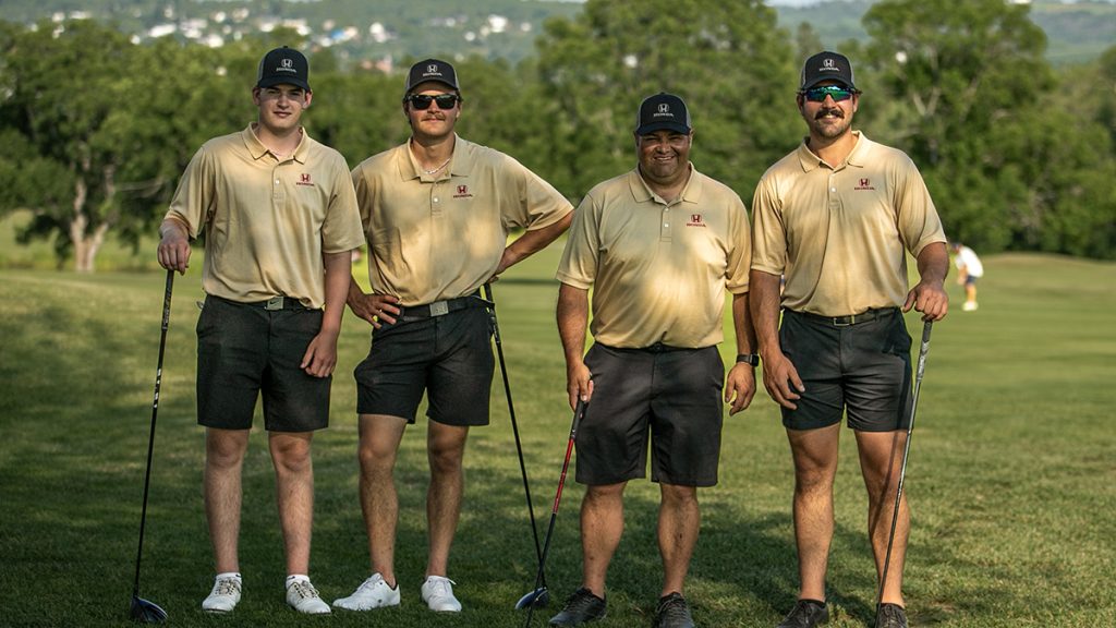 Our winning team of this year's Golf Fore Change consisted of Troy MacLaughlin, Clint MacLaughlin, Cale MacLaughlin and Lane Lochead. Thank you to all of our teams and sponsors for a successful event.