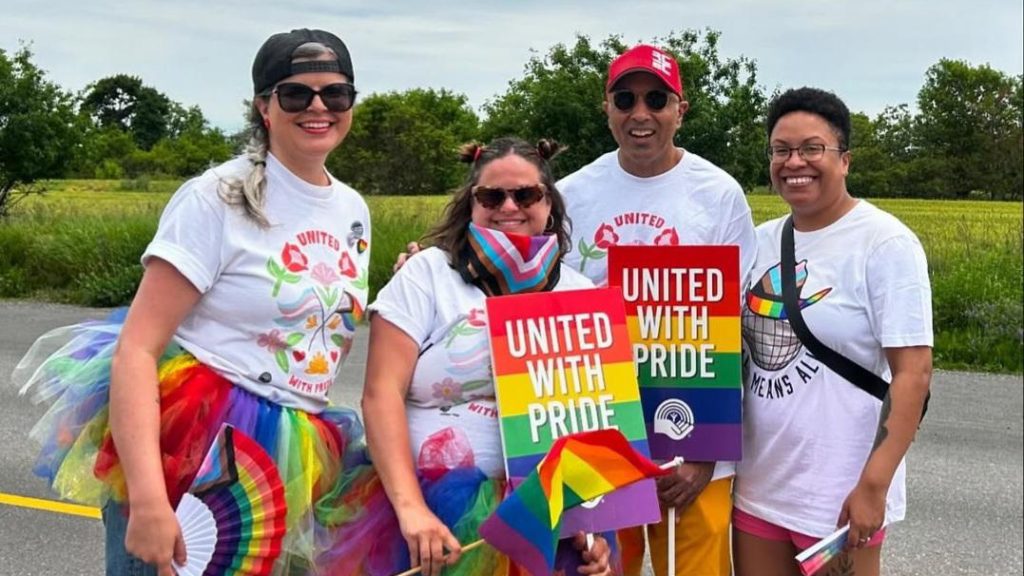 Staff and volunteers were United with Pride at the 2024 Pride Parade in Truro.