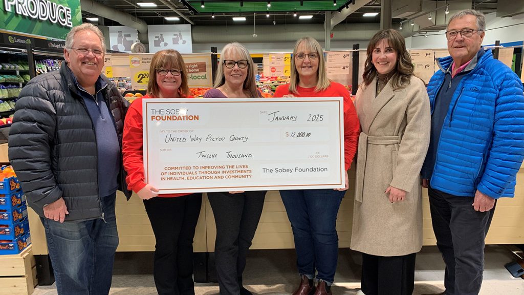 United Way of Pictou County’s annual fundraising campaign continues to reach record breaking milestones thanks to corporate donors like The Sobey Foundation.